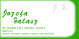 jozefa halasz business card